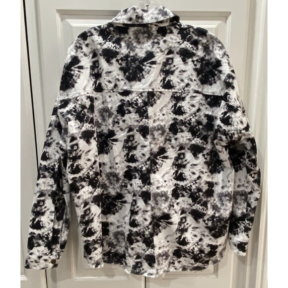 Mudpie Sterling Shacket Black‎ Tie Dye Jacket Shacket NWOT Size M - Picture 4 of 12